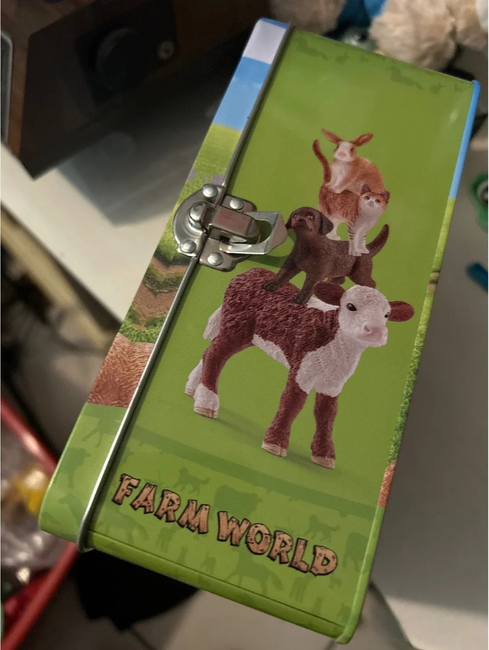Schleich Farm World Metal Storage Basket with Compartments